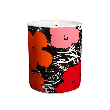 Andy Warhol Perfumed Candle "Flowers" - Red/Pink