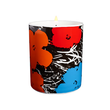 Andy Warhol Perfumed Candle "Flowers" - Blue/Orange/Red